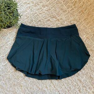 Lululemon Tennis Golf Skort Skirt Workout Run Athletic Shorts Pockets Teal sz 6